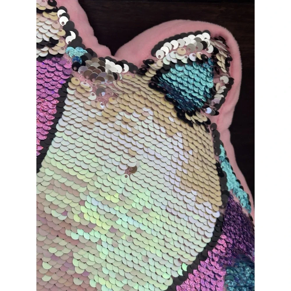 Adora Sequin Flip Unicorn Pillow Glittery‎ Pink Girly Plush Stuffed Animals
